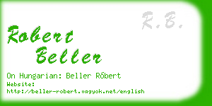 robert beller business card